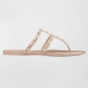 Valentino Garavani
Rockstud T-Strap Flat Slide Sandals size 39